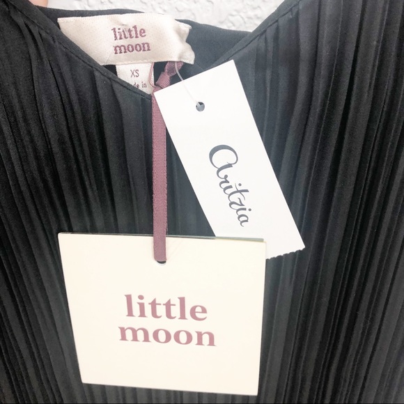 Aritzia/ Little Moon Raphia Dress in Black - Picture 2 of 6